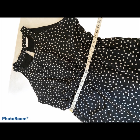 RICKIS Black&White Polka Dot Asymmetrical Dress 16 - Picture 8 of 10